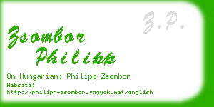 zsombor philipp business card